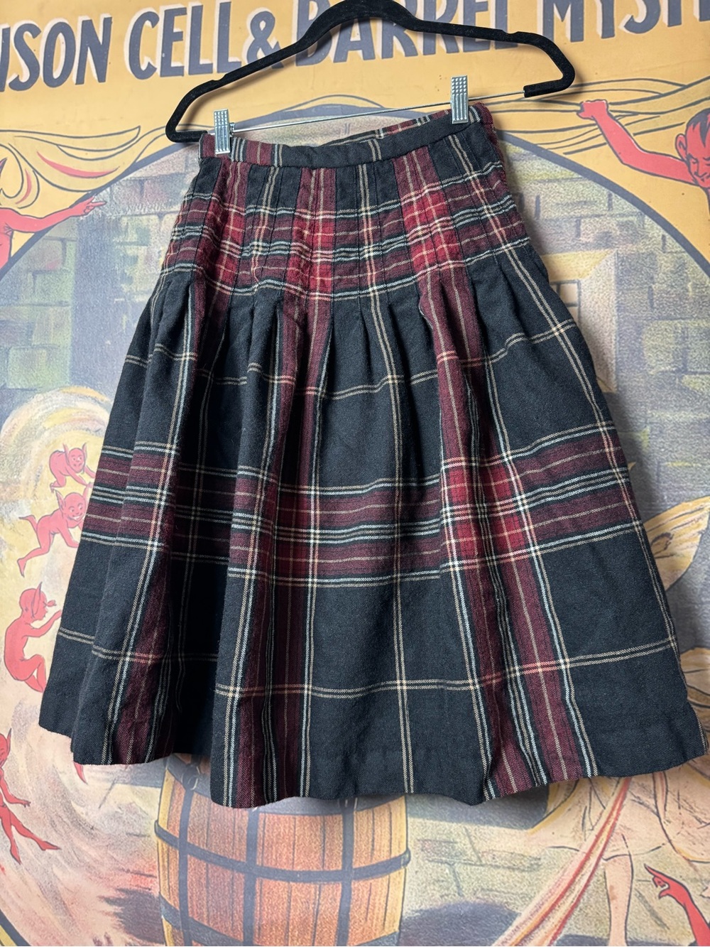 Highland Queen Sportrite 100% Virgin Wool Vintage Plaid Circle Skater Skirt